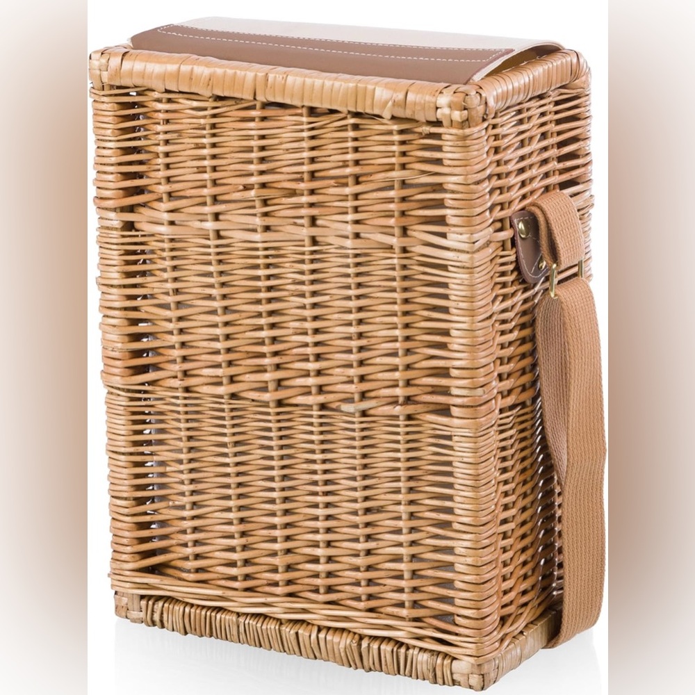 Beaches by Sandals Picnic Time Corsica Wine and Cheese Picnic Basket Tote EUC - Picture 6 of 7